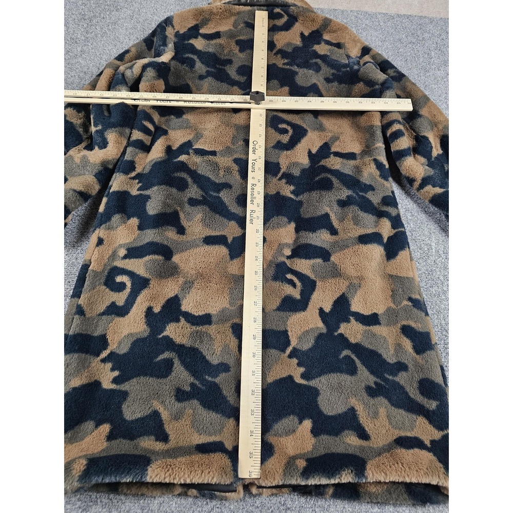 J.McLaughlin Long Teddy Coat Womens Small Camo Faux Fur Lined Winter Jacket - Picture 11 of 12